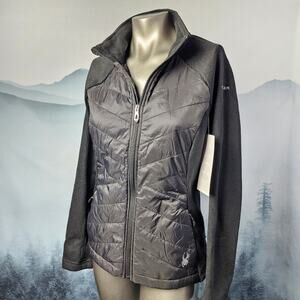 NWT Spyder Nova Full Zip Black Mock Neck Track Jacket | Women's Medium